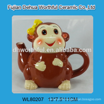 2016 modern style ceramic teapot in monkey shape